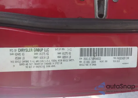 2011 Dodge Charger R/T z USA, uszkodzony, nr VIN 2B3CL5CT6BH506522